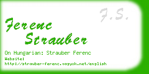 ferenc strauber business card